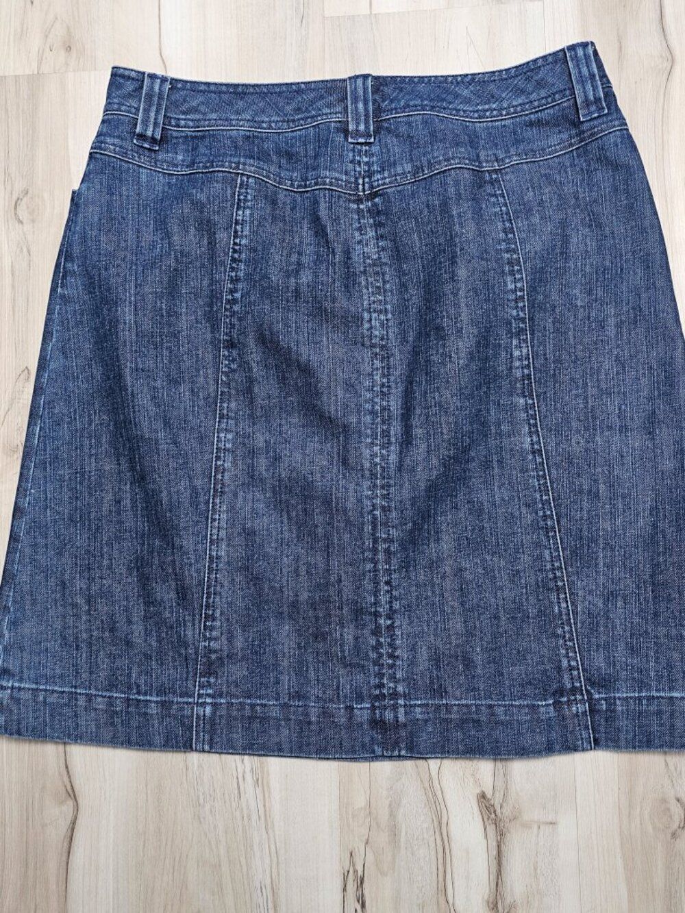 Talbots Petites Stretch Denim A-Line Skirt Size 10 - Picture 4 of 10